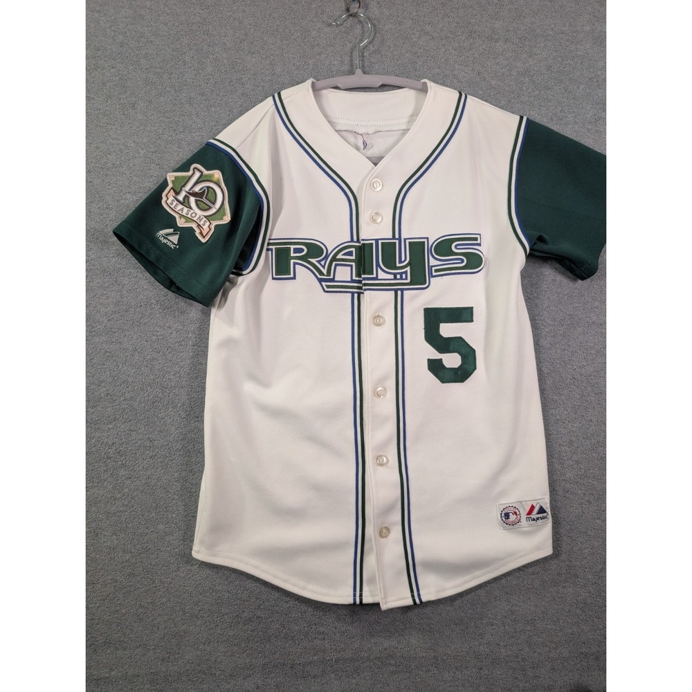 Tampa Bay Devil Rays Rocco Baldelli #5 Majestic Jersey Est Youth XL 10th Season